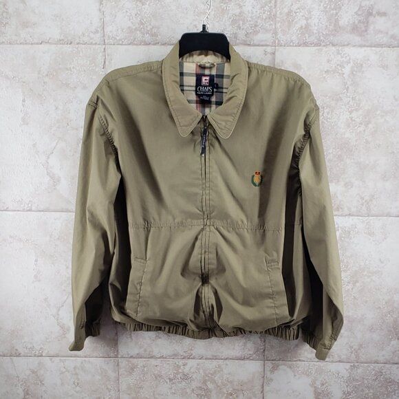 Chaps Ralph Lauren Full Zip Harrington Lightweight Work Jacket Men's Size L VTG - Picture 1 of 12